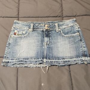 Miss Me Blue Denim Mini Skirt